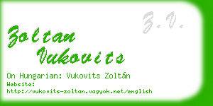 zoltan vukovits business card